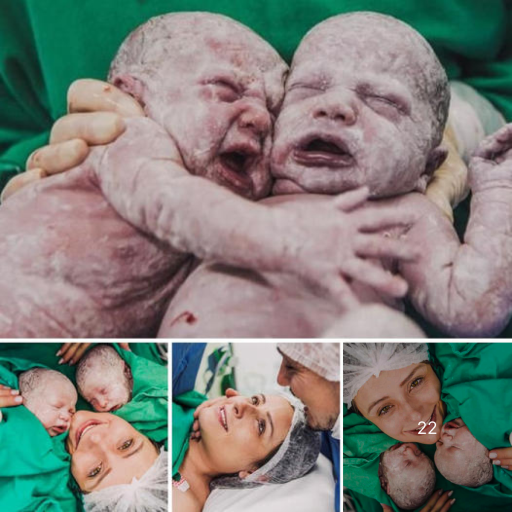 A Heartfelt Embrace as Twins Share a Profound Moment Following Childbirth -ltbl